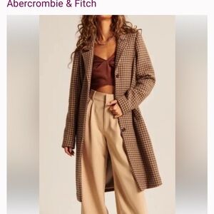 Abercrombie & Fitch Tan Houndstooth Jacket